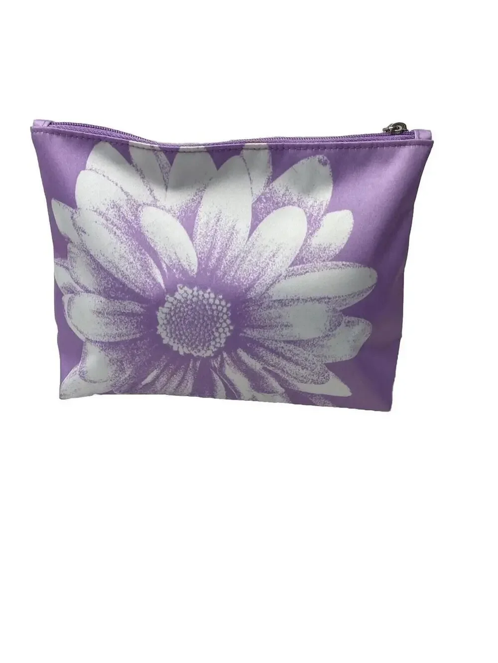 Clinique Purple & White Makeup Bag Cosmetic Travel Organizer Pouch New